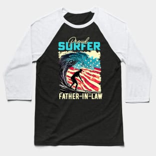 Proud Surfer Father-in-law Baseball T-Shirt